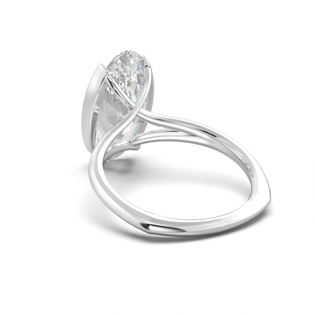Moval Halo Pavé Engagement Ring
