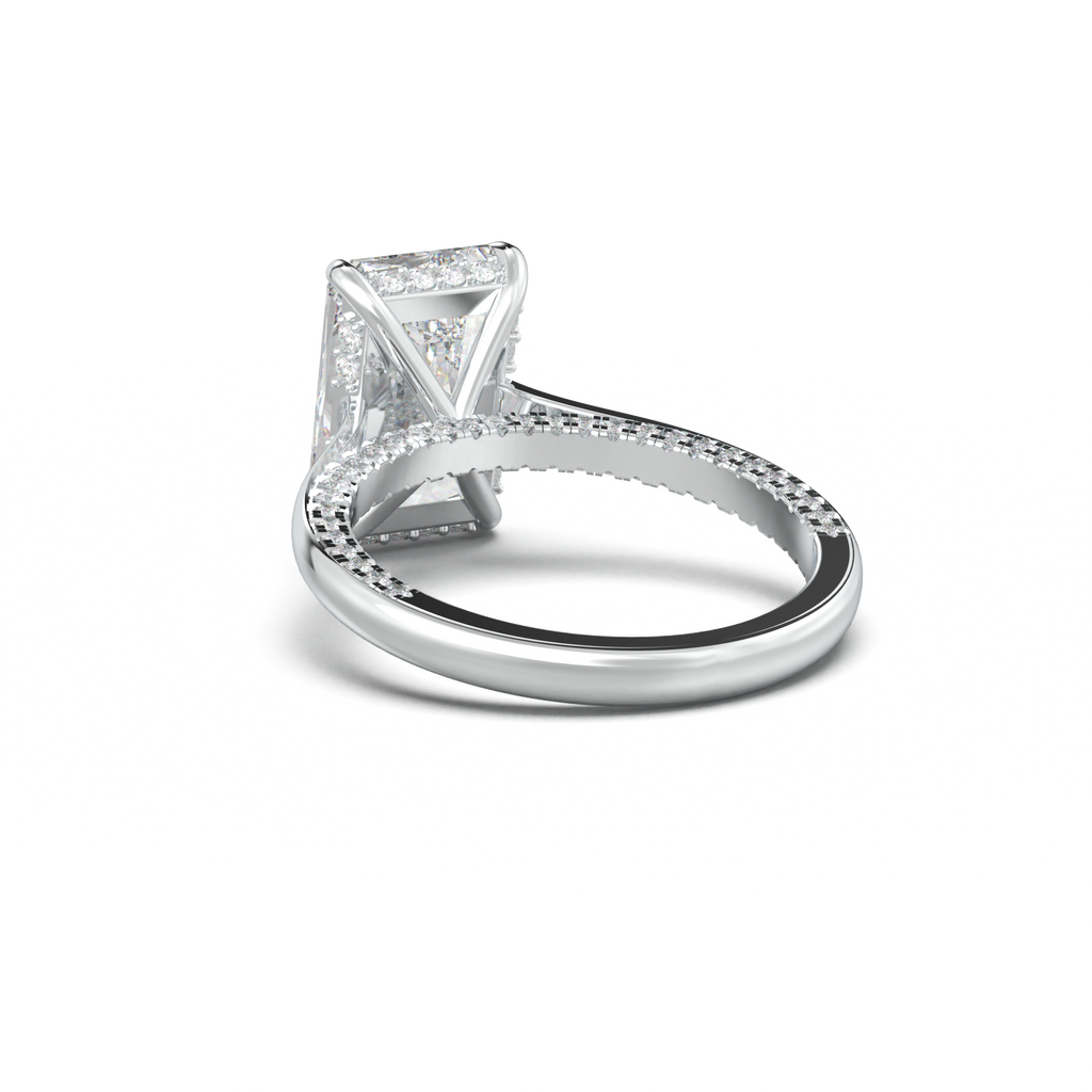 Radiant Pavé Hidden Halo Engagement Ring