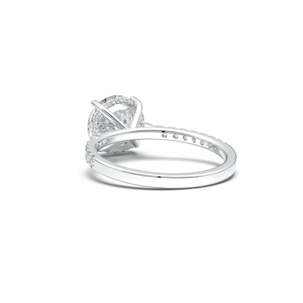 Round Pavé Engagement Ring