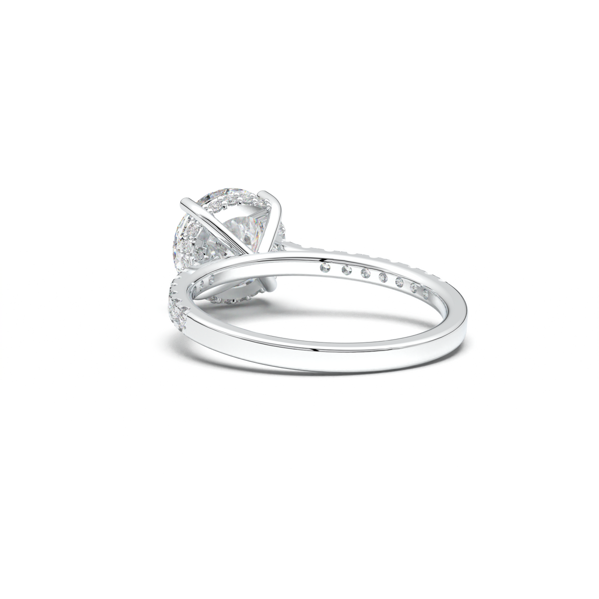 Round Pavé Engagement Ring