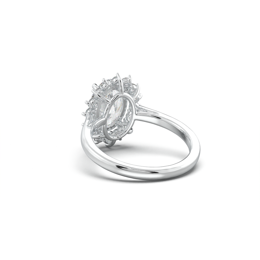 Oval Halo Engagement Ring