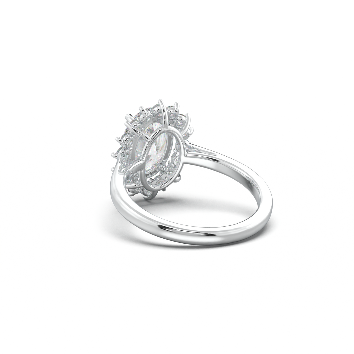 Oval Halo Engagement Ring