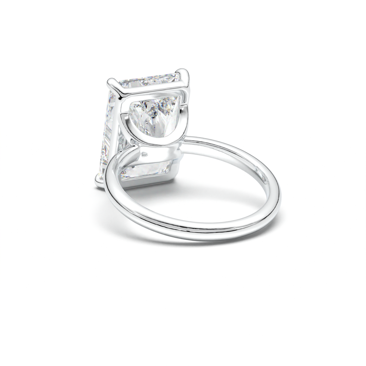 Radiant Solitaire Horseshoe Setting Engagement Ring