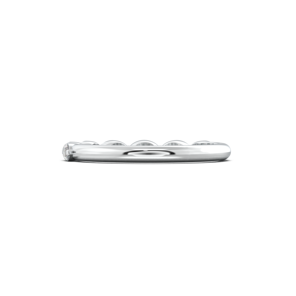 East-West Marquise Half-Eternity Wedding Band