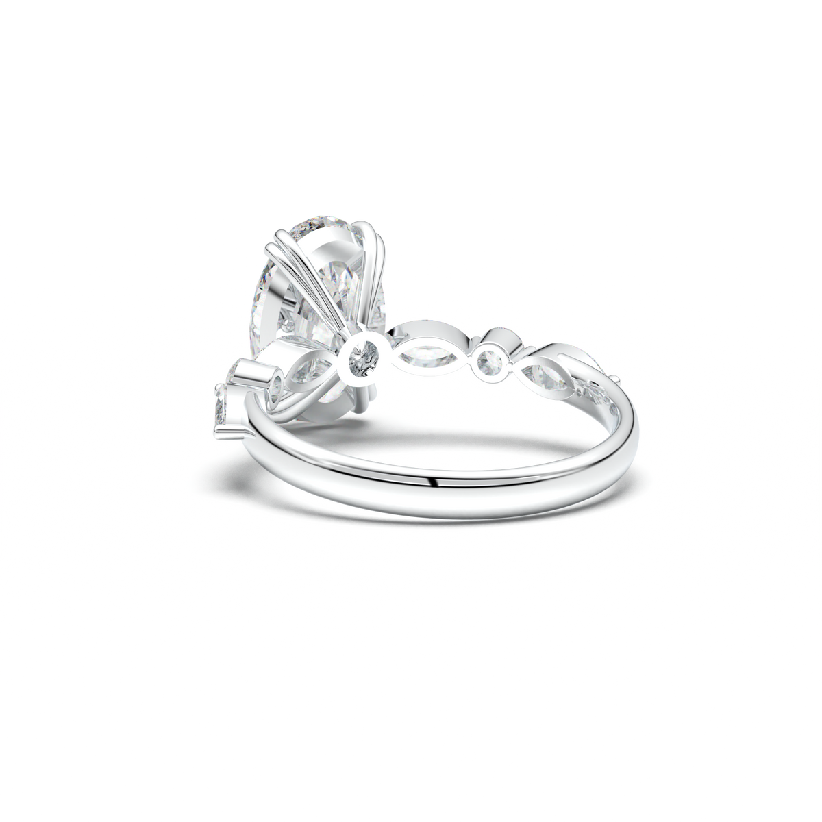Oval Mixed-Shape Engagement Ring