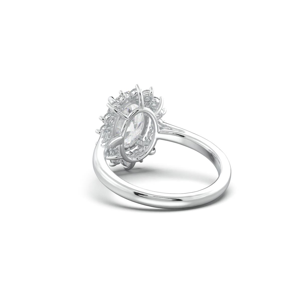 Oval Halo Engagement Ring