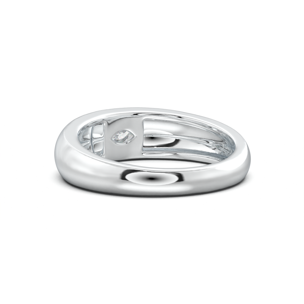 Flush-Set Marquise Men's Band