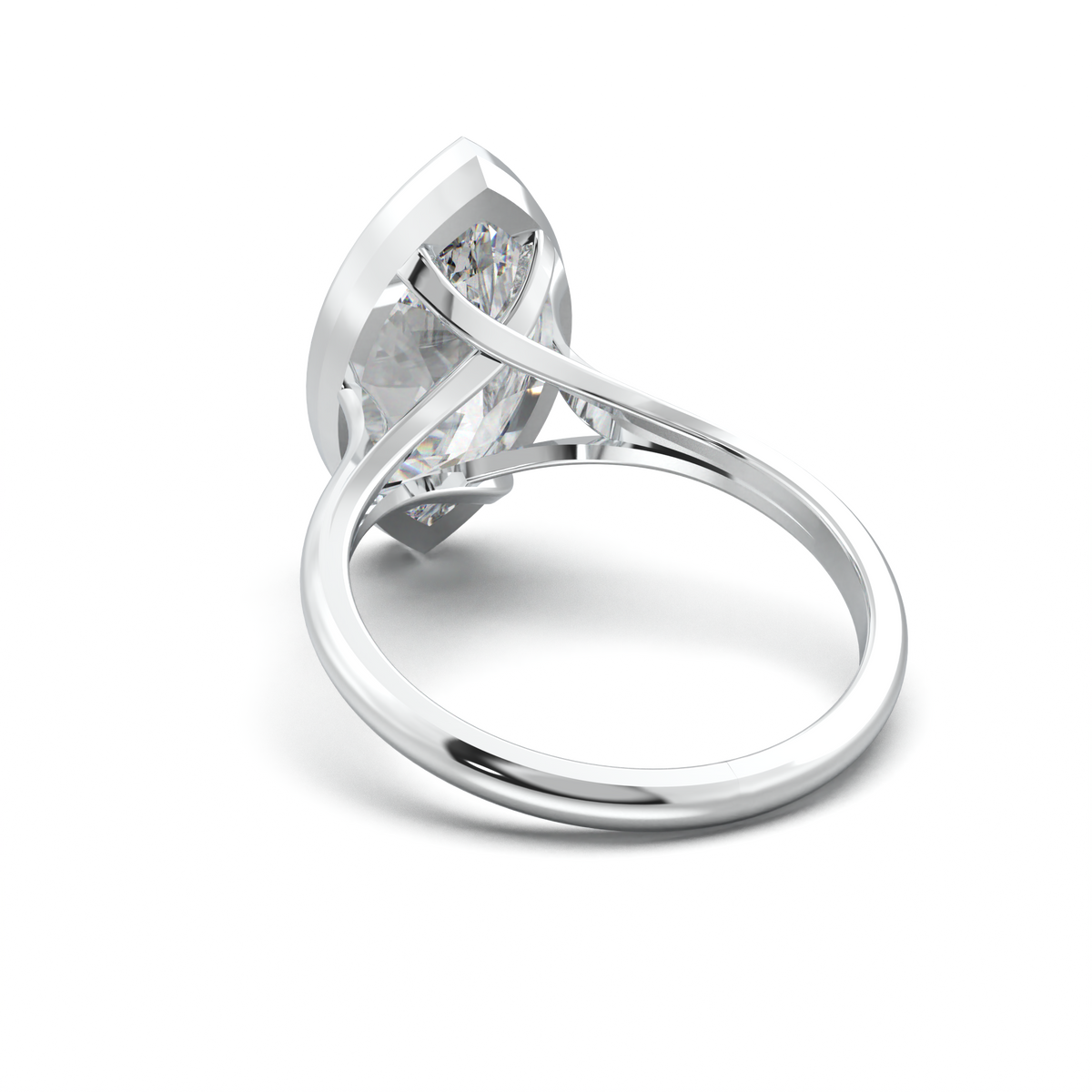 Marquise Bezel Solitaire Engagement Ring