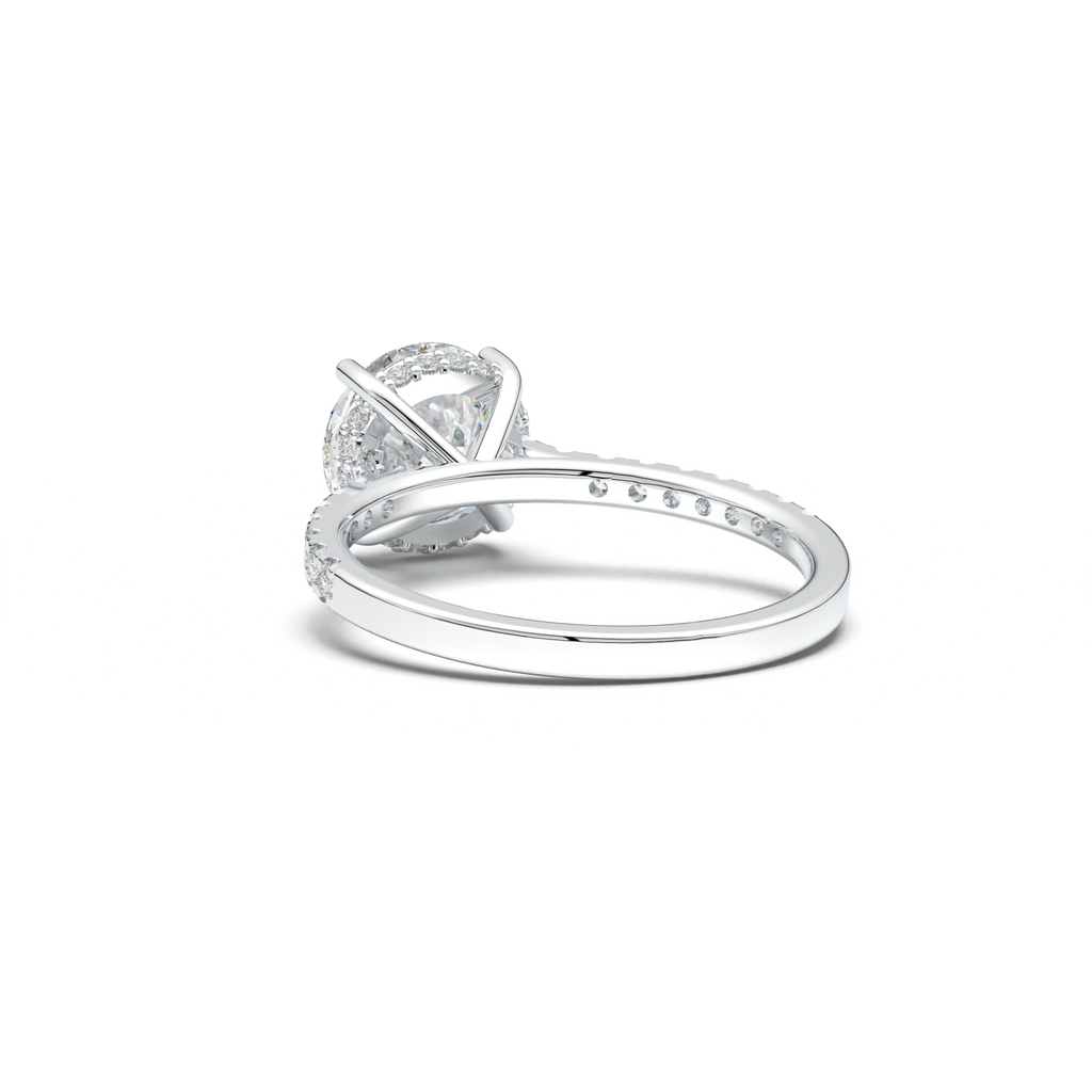 Round Pavé Engagement Ring