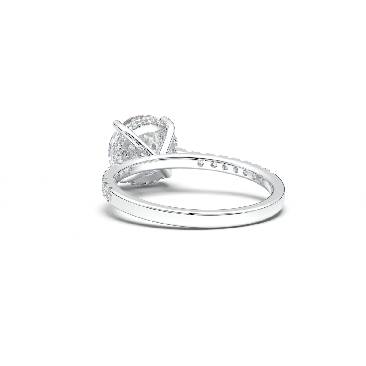 Round Pavé Engagement Ring