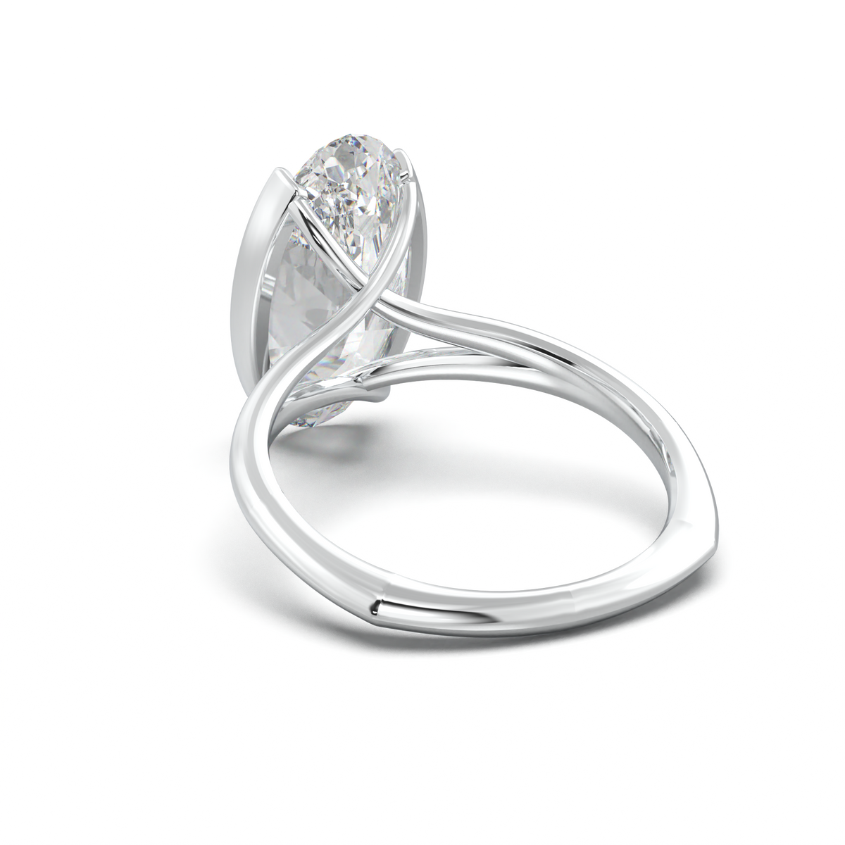 Moval Halo Pavé Engagement Ring