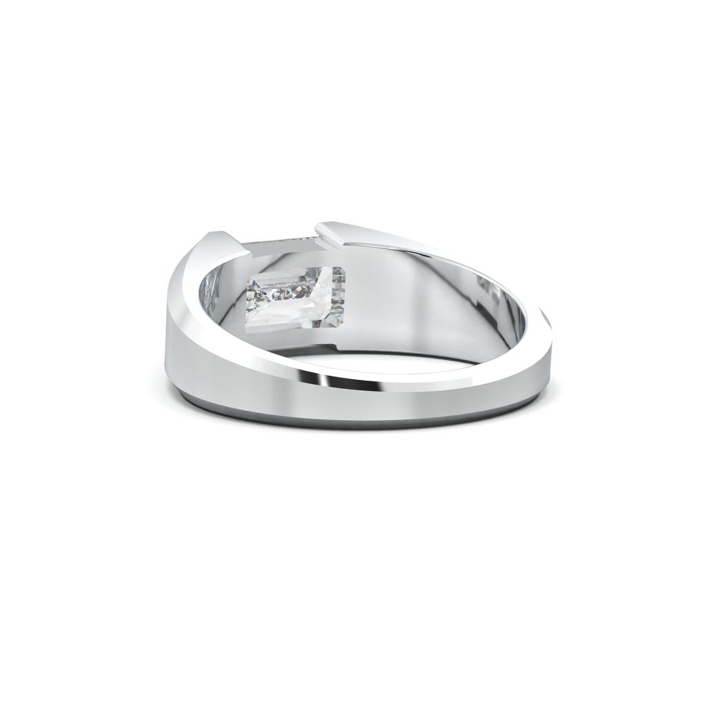 East-West Emerald Men's Ring