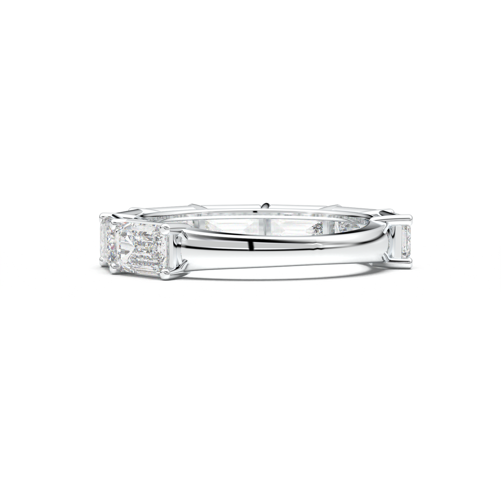 Emerald-Cut Six-Stone Wedding Band