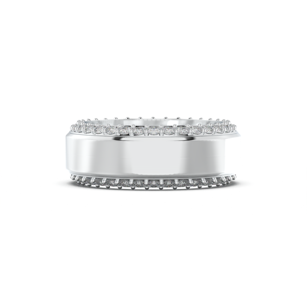 Double Pavé Edge Men's Band