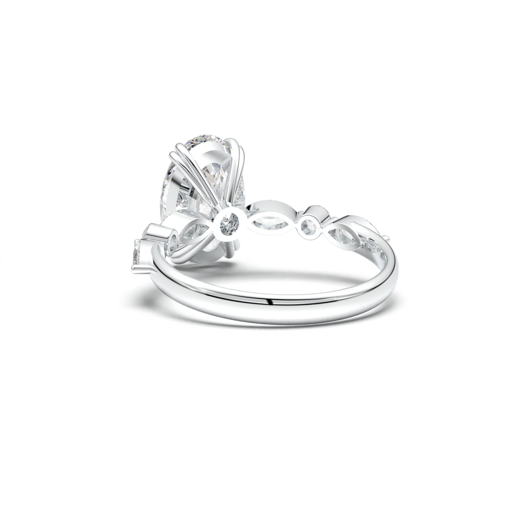 Oval Mixed-Shape Engagement Ring