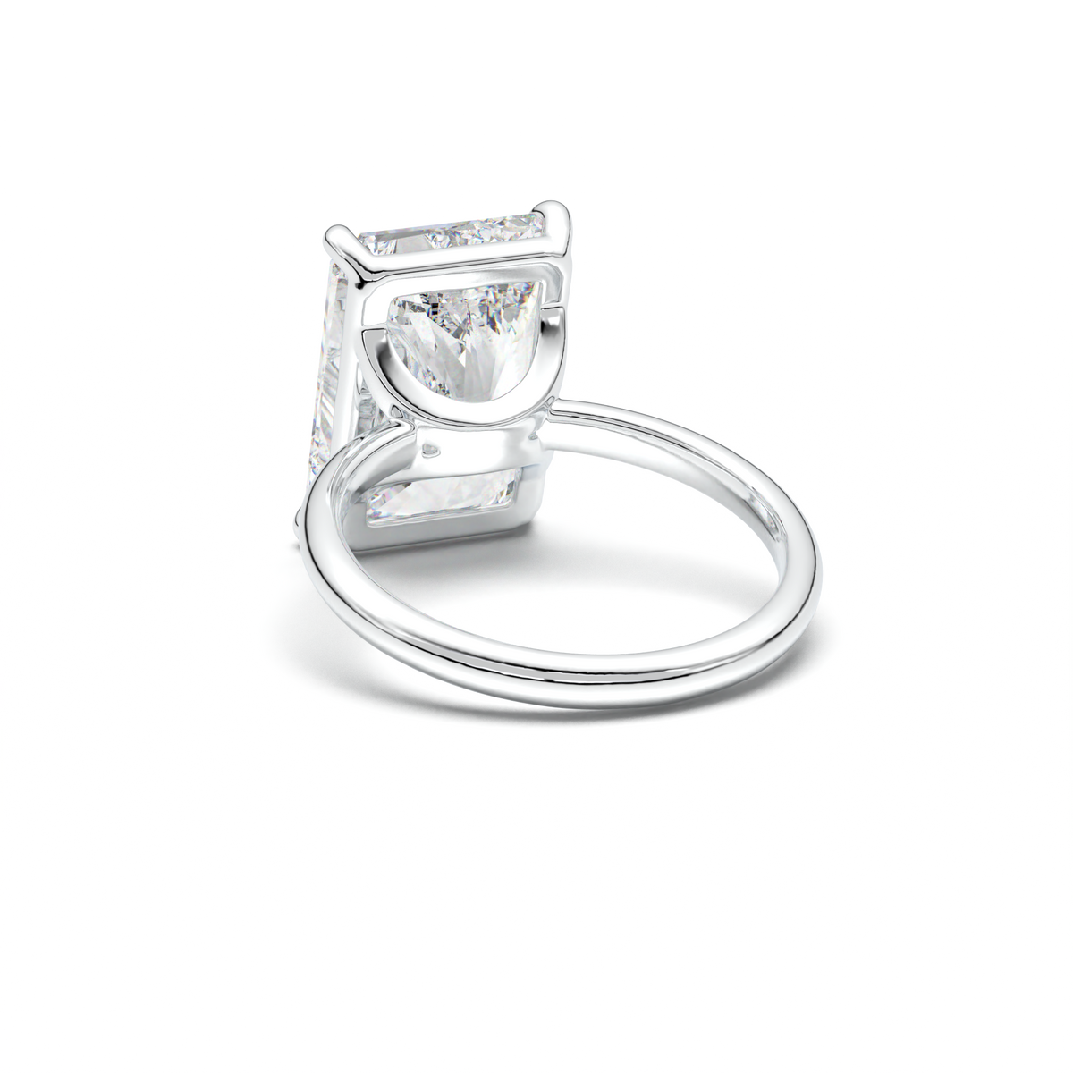 Radiant Solitaire Horseshoe Setting Engagement Ring