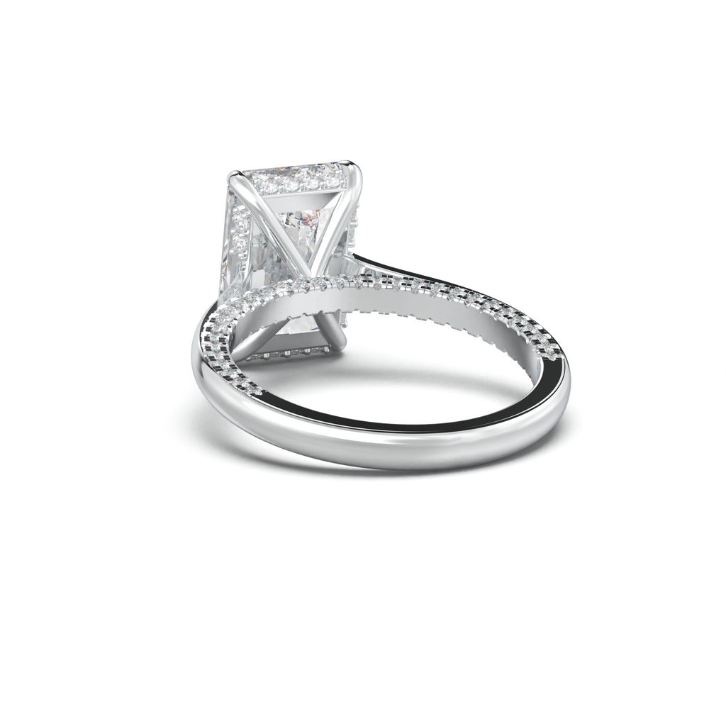 Radiant Pavé Hidden Halo Engagement Ring