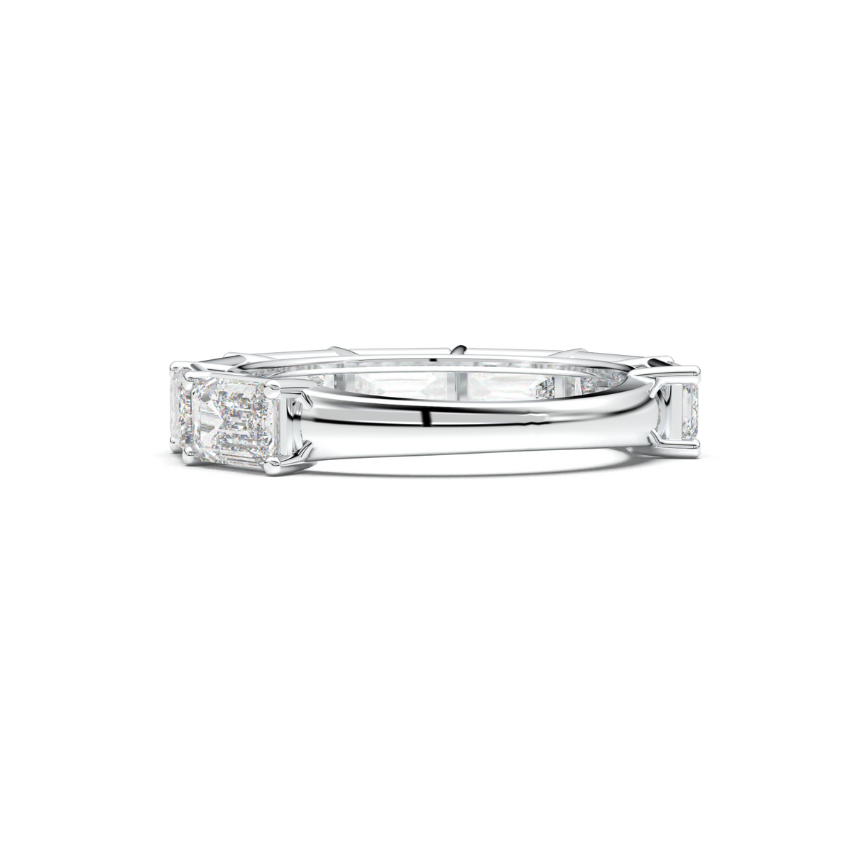 Emerald-Cut Six-Stone Wedding Band