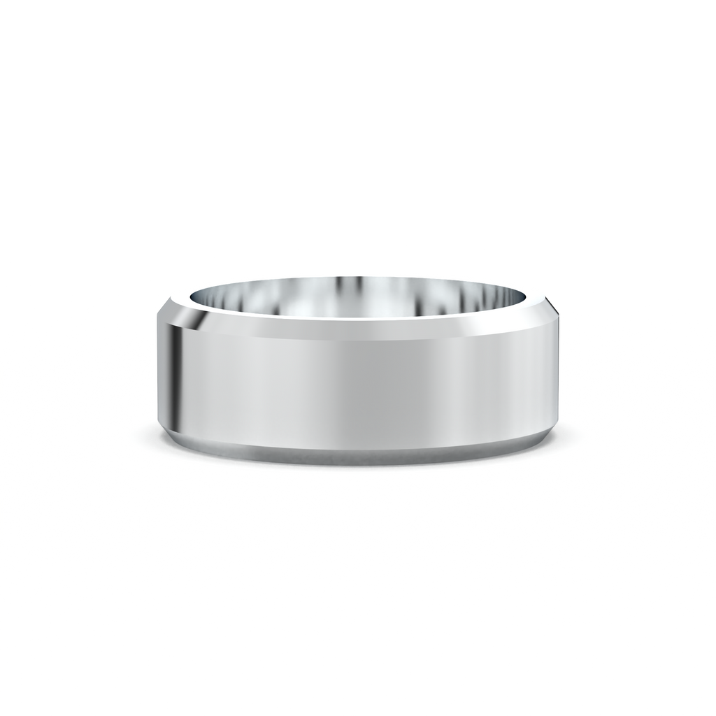 Wide Beveled Men's Band