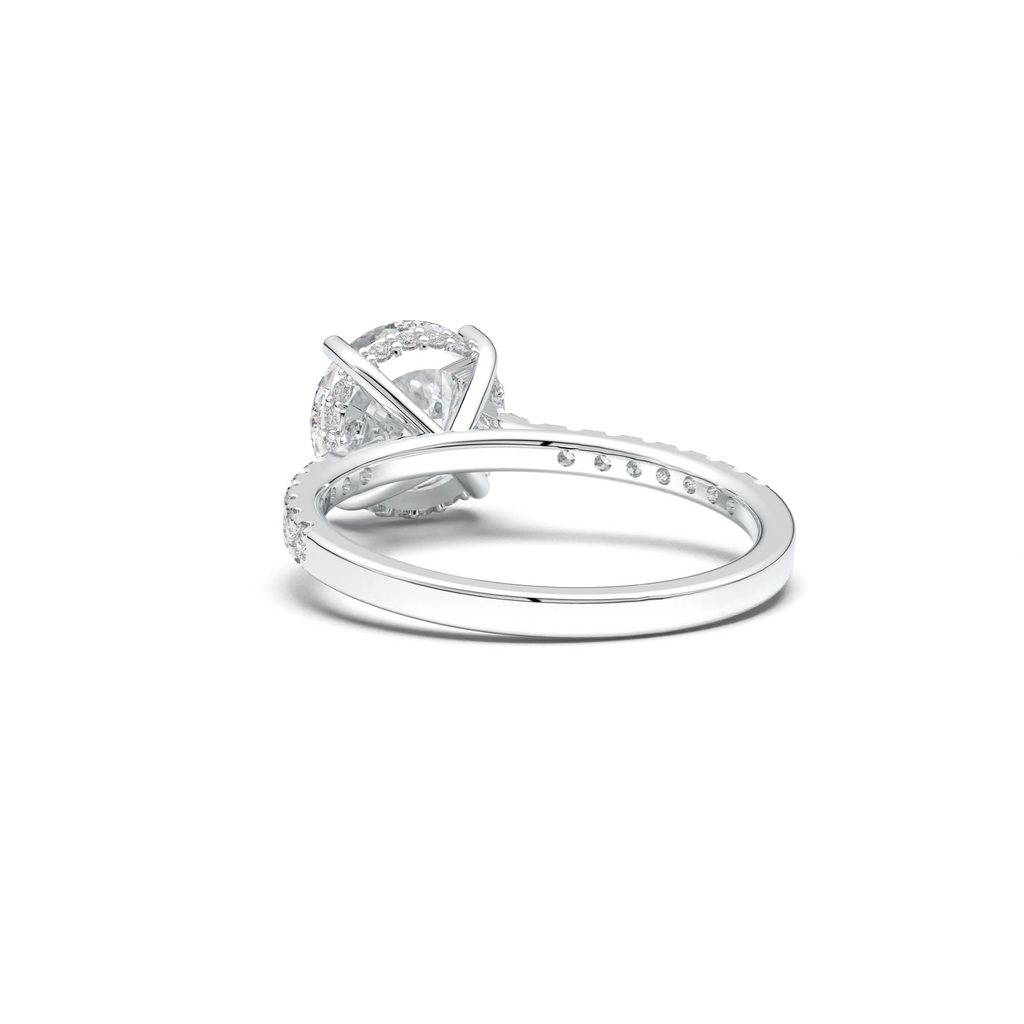 Round Pavé Engagement Ring
