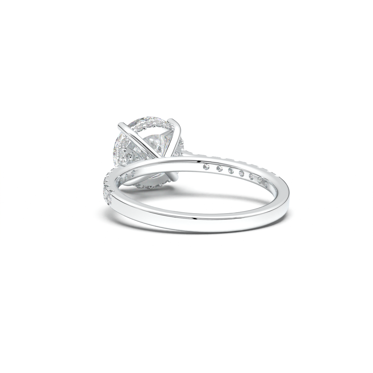 Round Pavé Engagement Ring