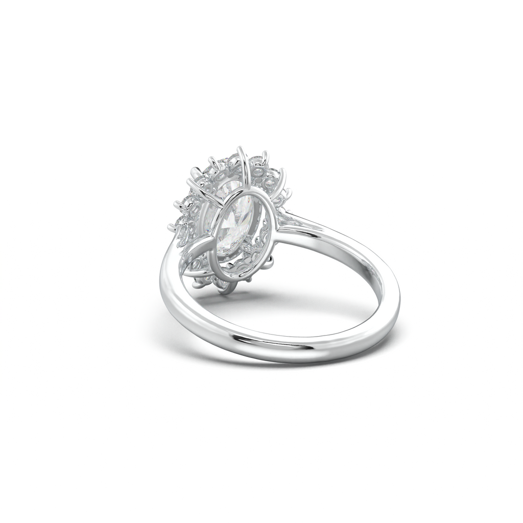 Oval Halo Engagement Ring