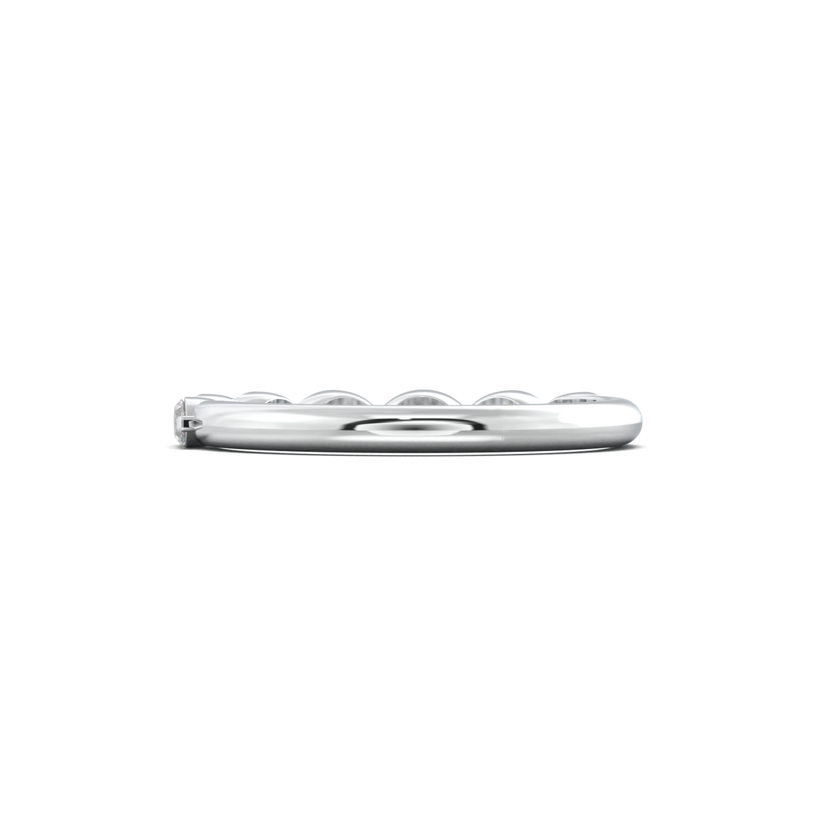 East-West Marquise Half-Eternity Wedding Band