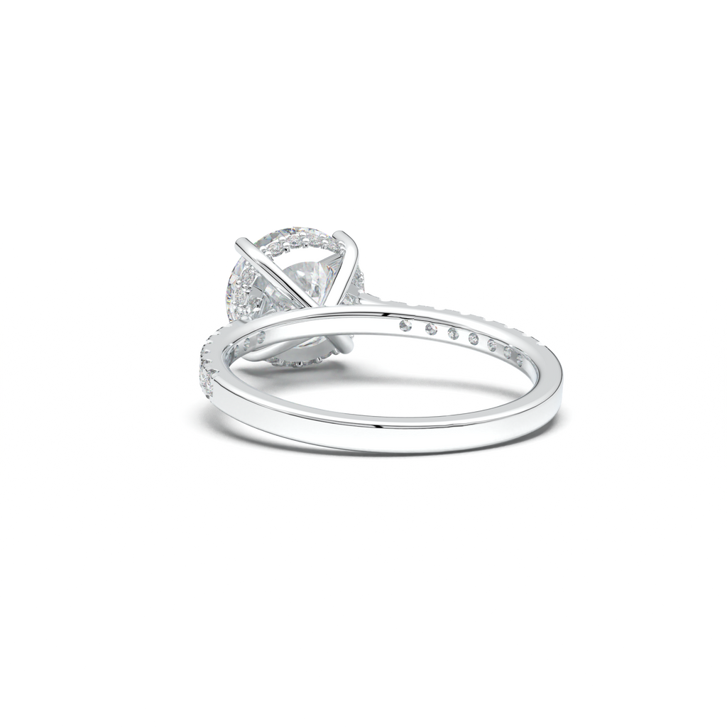 Round Pavé Engagement Ring
