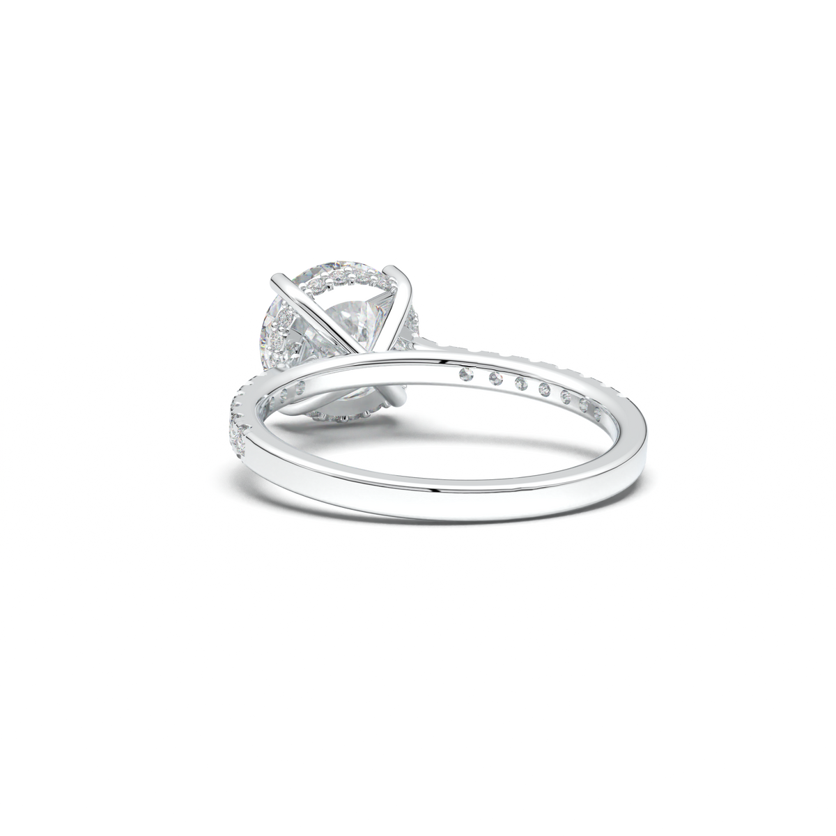 Round Pavé Engagement Ring