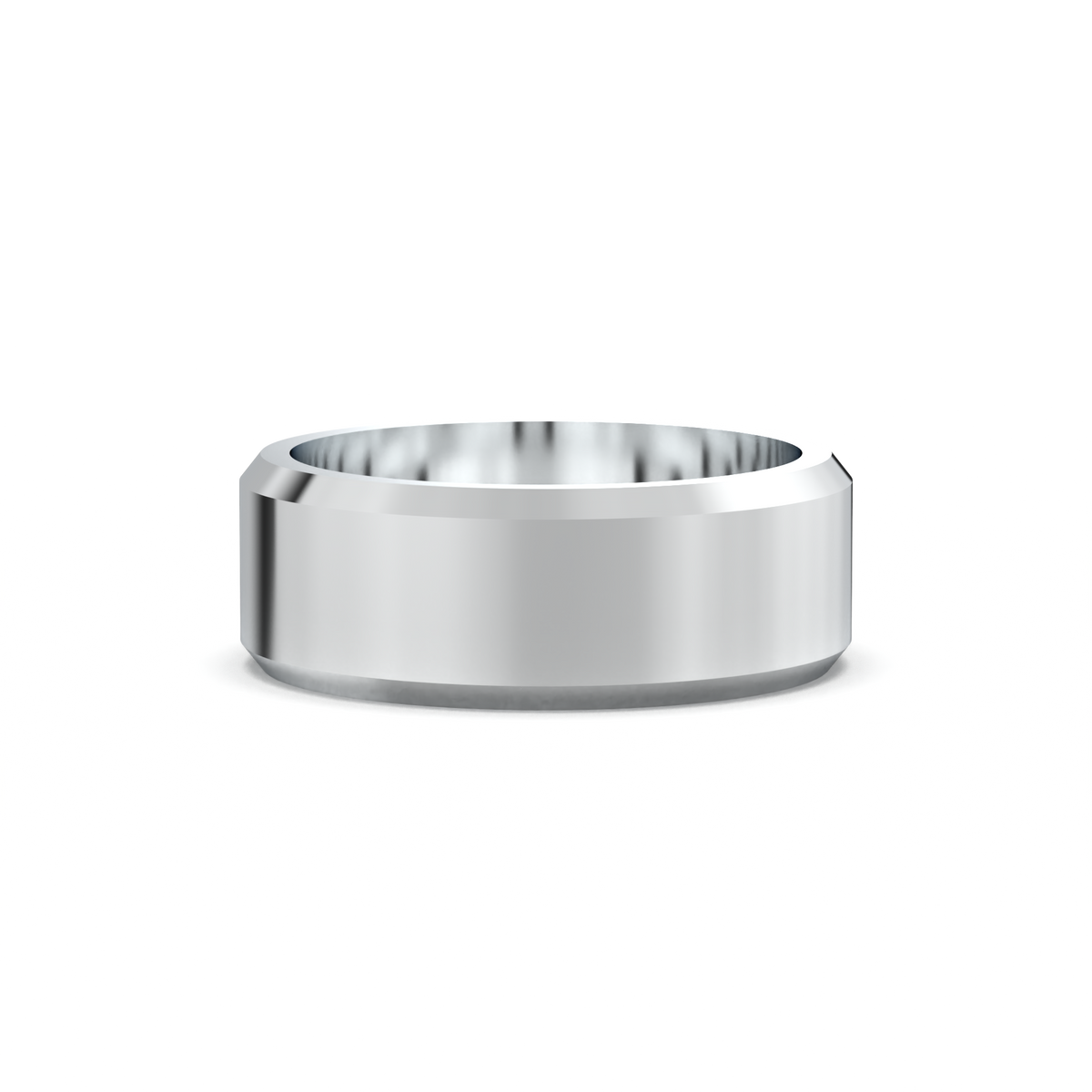 Wide Beveled Men's Band