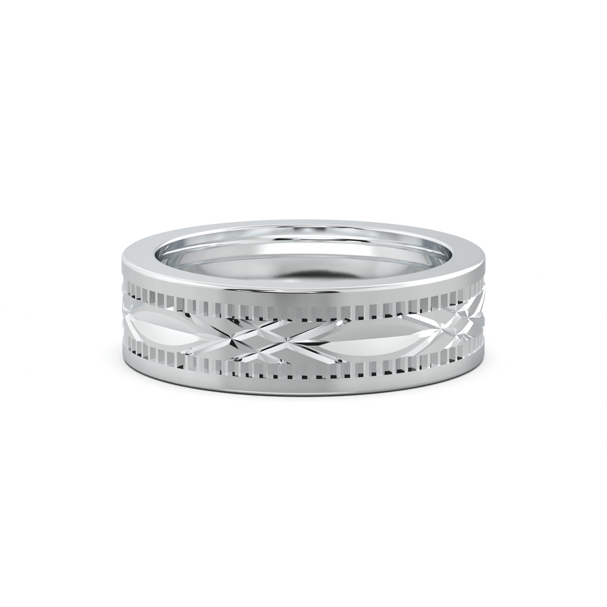 Engraved Geometric Men's Band