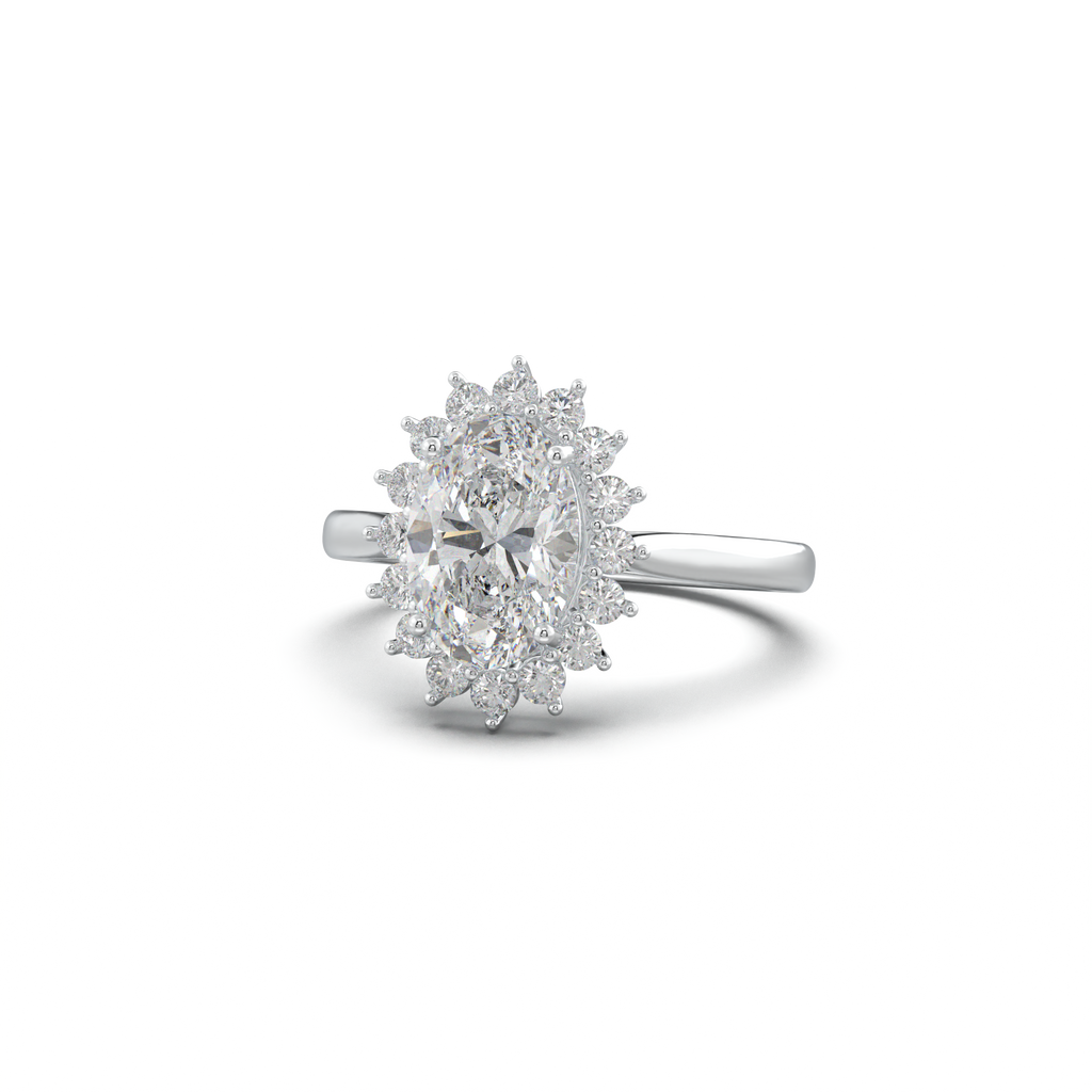 Oval Halo Engagement Ring