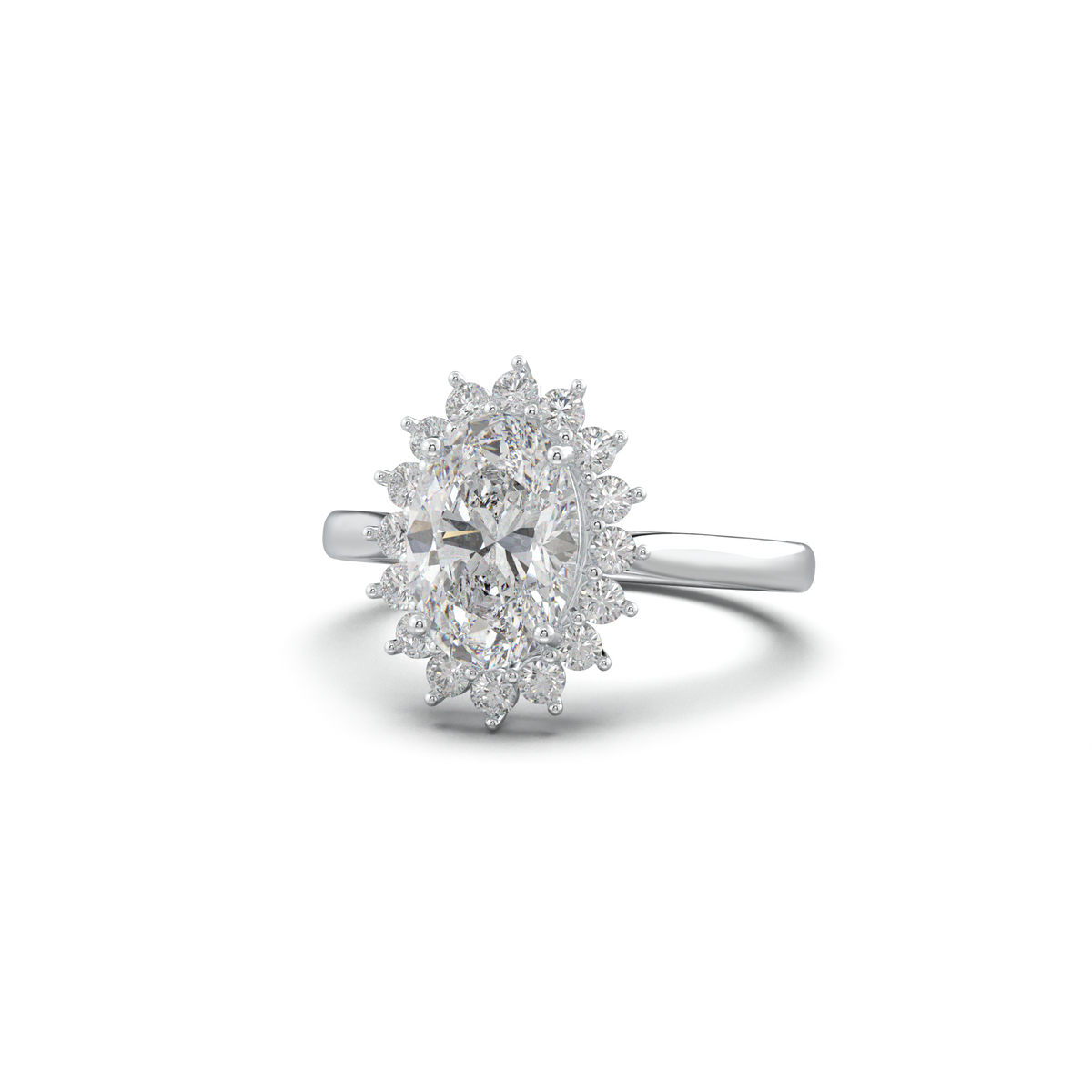 Oval Halo Engagement Ring