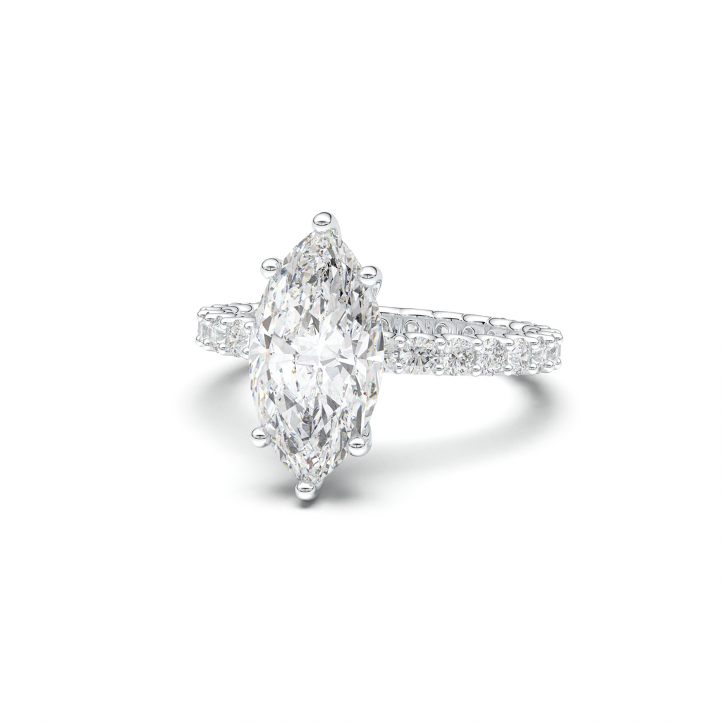 Marquise Pavé Engagement Ring