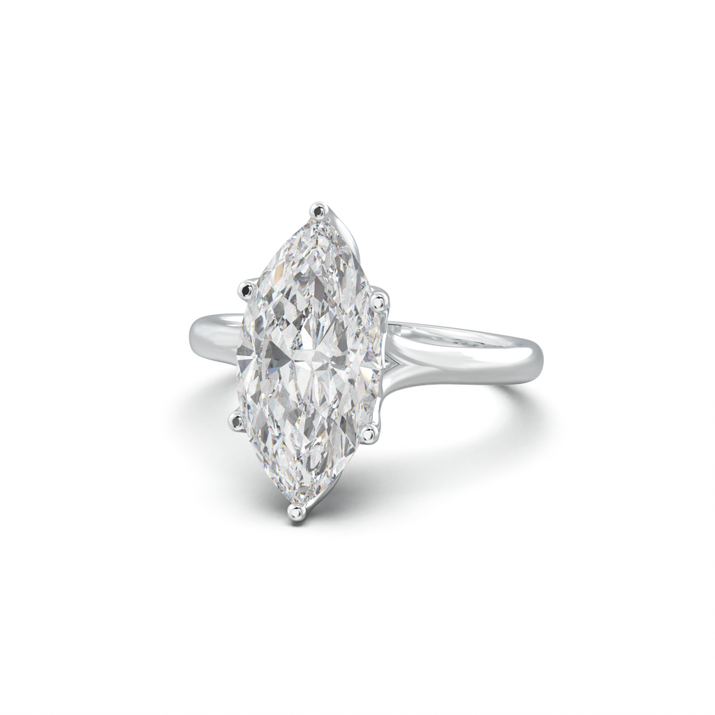 Marquise Solitaire with Hidden Diamond Accent
