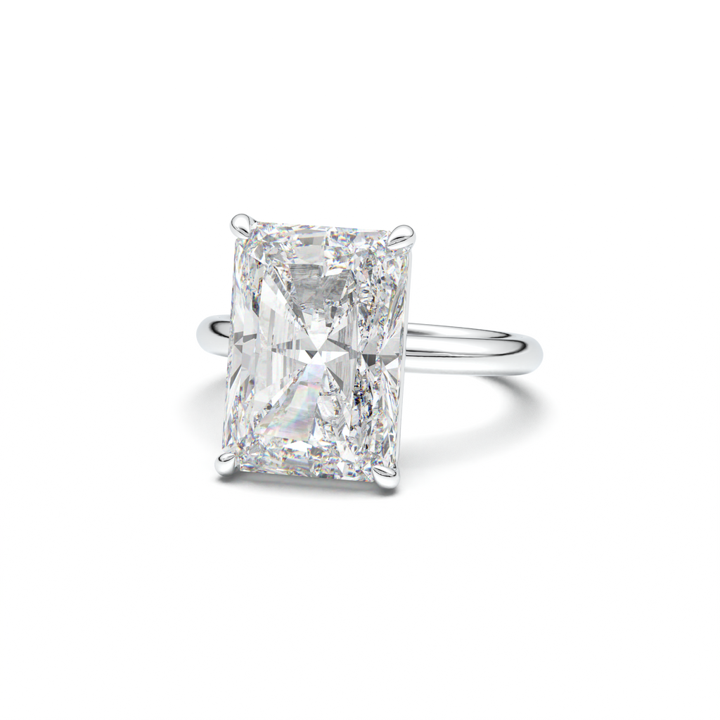 Radiant Solitaire Horseshoe Setting Engagement Ring