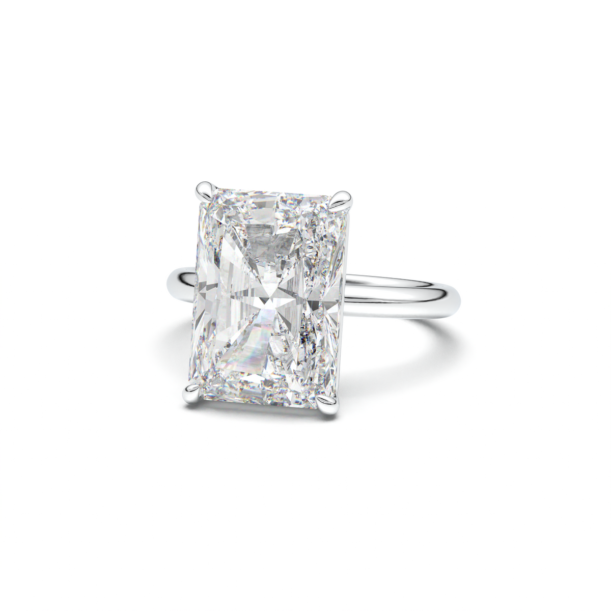 Radiant Solitaire Horseshoe Setting Engagement Ring