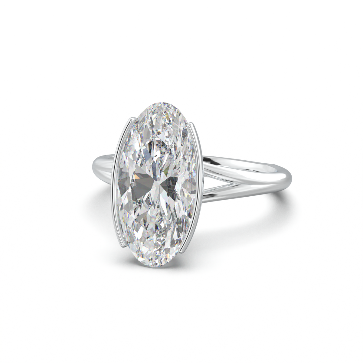 Moval Halo Pavé Engagement Ring