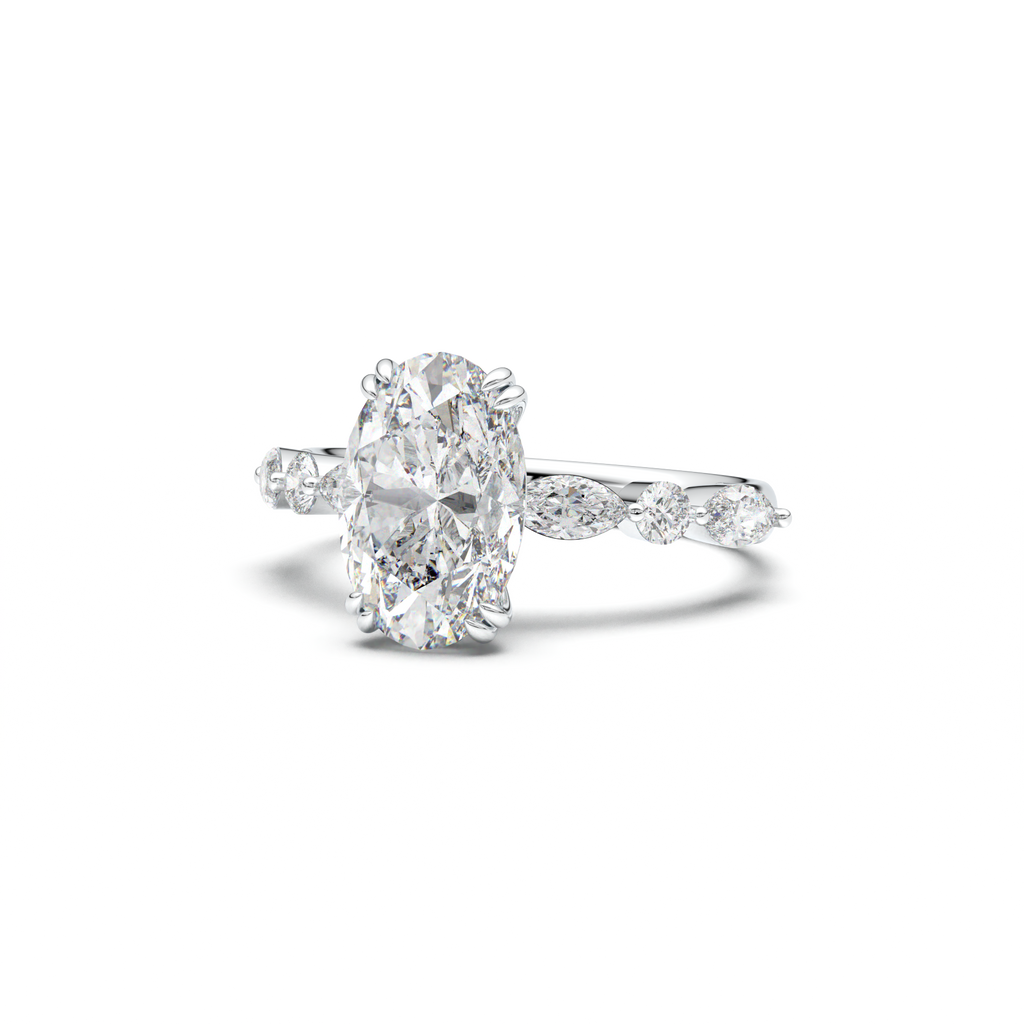 Oval Mixed-Shape Engagement Ring