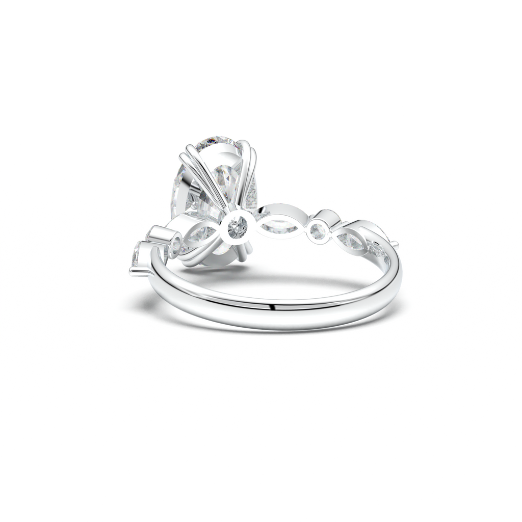 Oval Mixed-Shape Engagement Ring