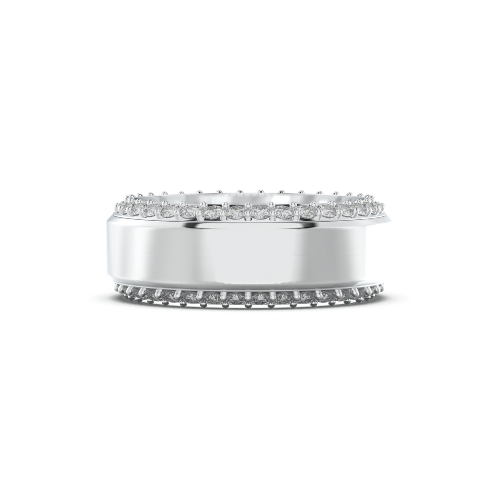 Double Pavé Edge Men's Band