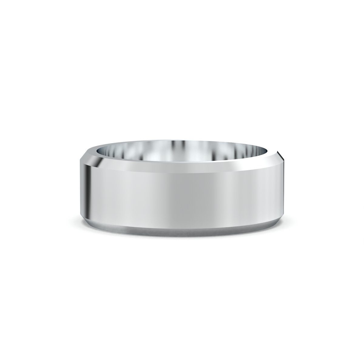 Wide Beveled Men's Band
