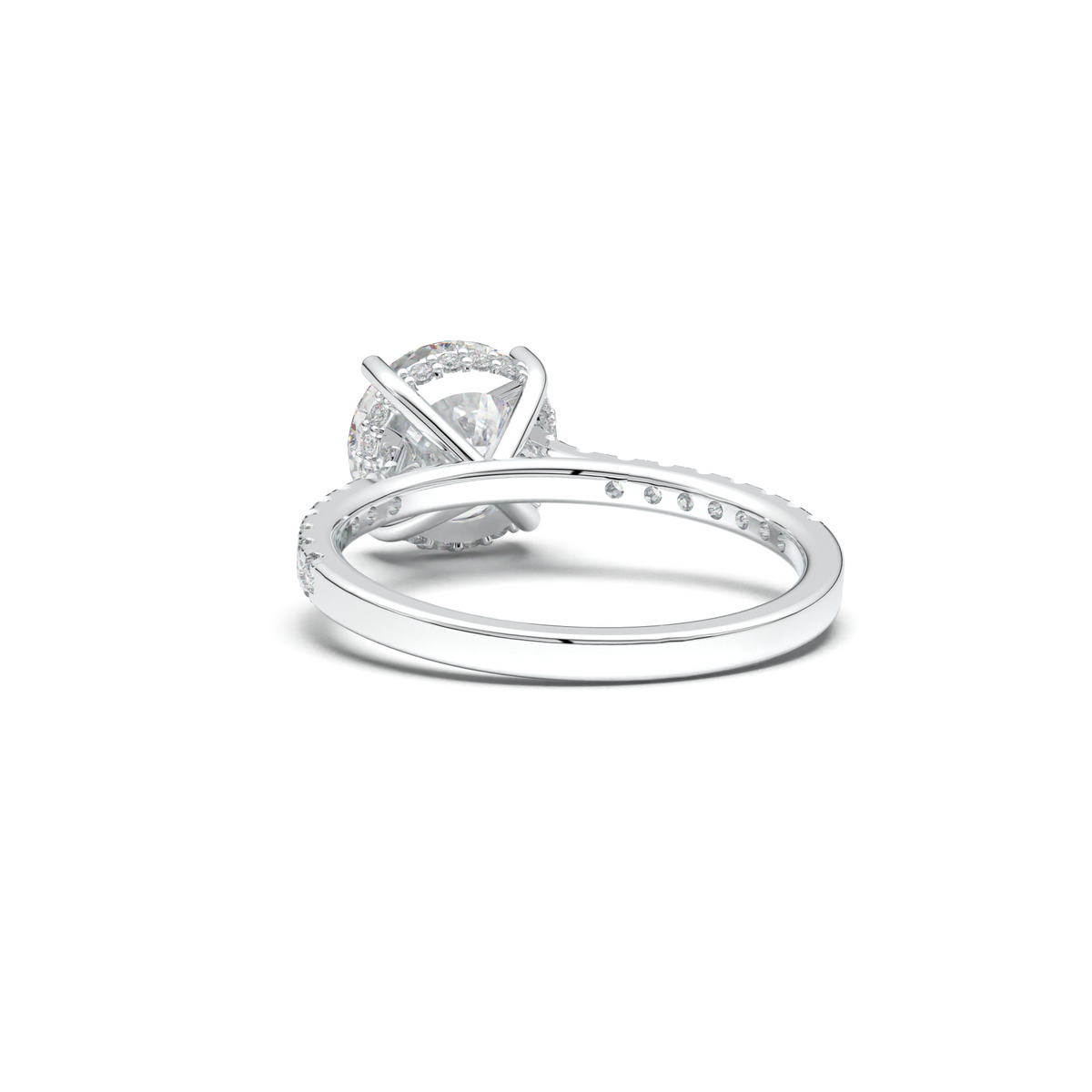 Round Pavé Engagement Ring