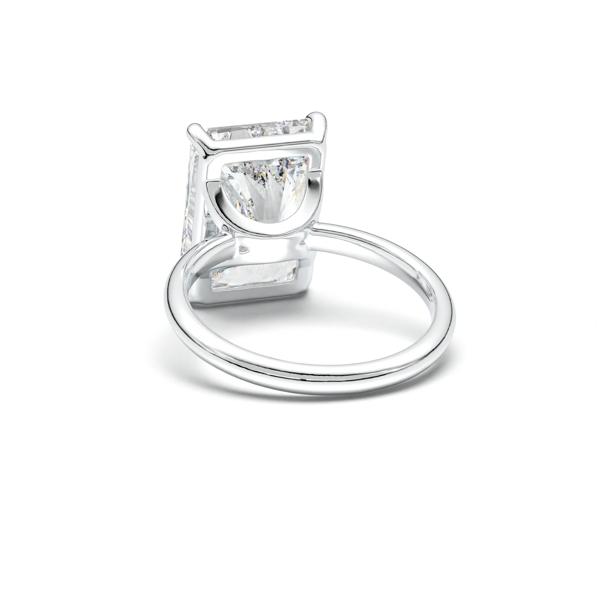 Radiant Solitaire Horseshoe Setting Engagement Ring
