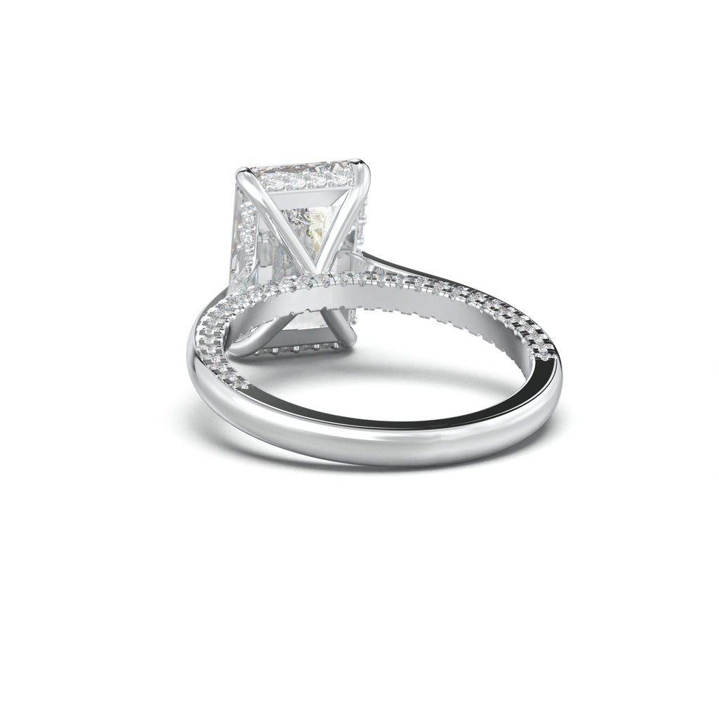 Radiant Pavé Hidden Halo Engagement Ring