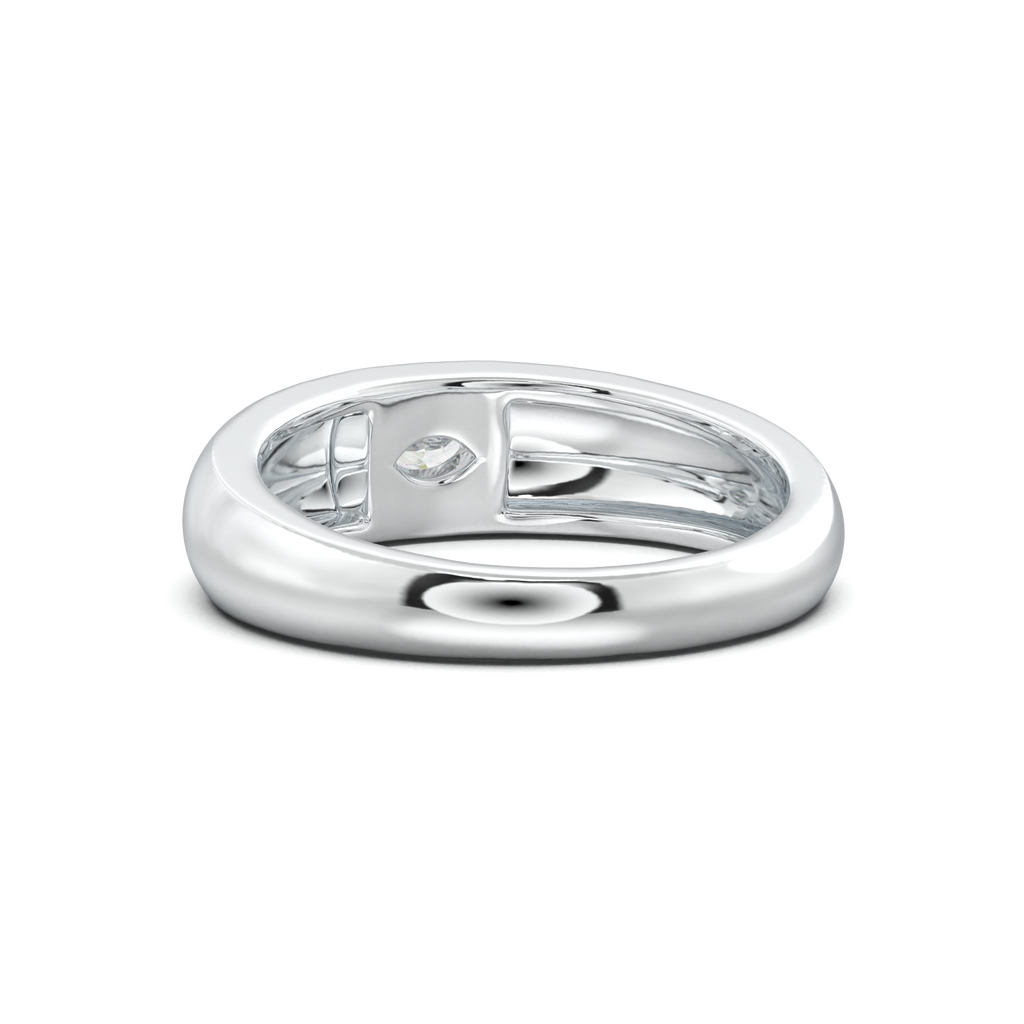Flush-Set Marquise Men's Band