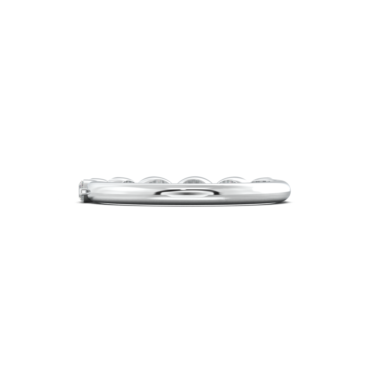 East-West Marquise Half-Eternity Wedding Band