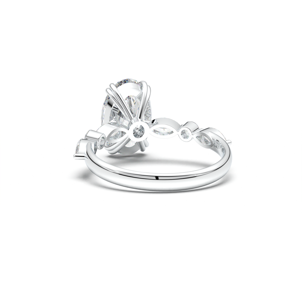 Oval Mixed-Shape Engagement Ring
