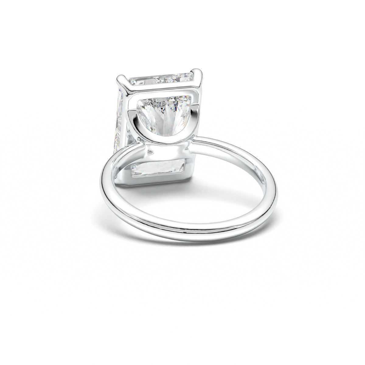 Radiant Solitaire Horseshoe Setting Engagement Ring