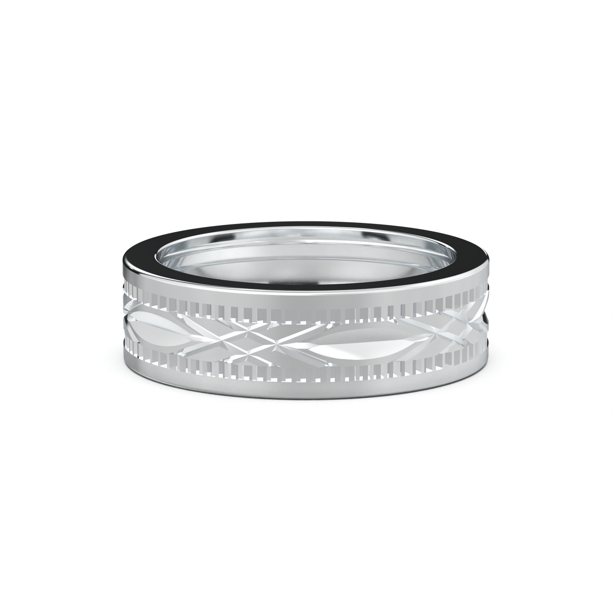 Engraved Geometric Men's Band